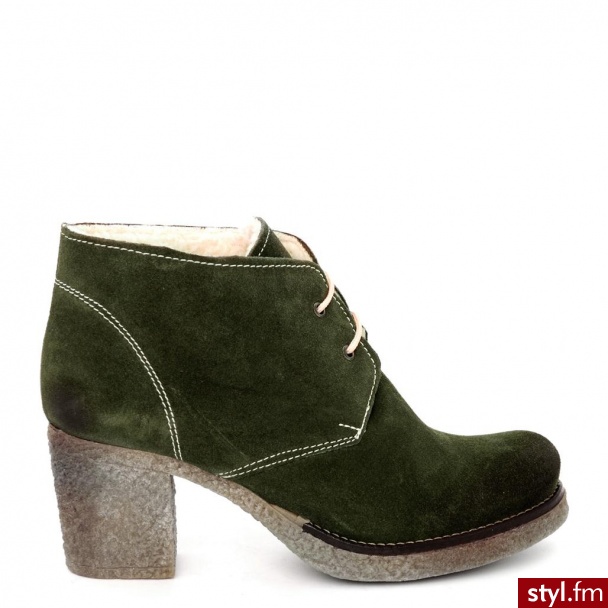 Venezia BOTKI OCIEPLANE 811 CRO VERDE - Botki Buty Moda