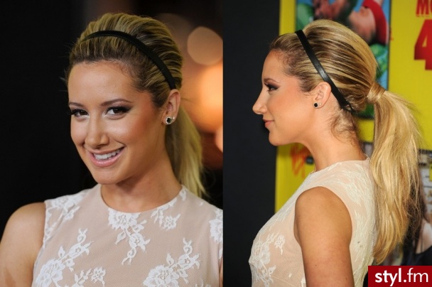 Ashley Tisdale - Blond Upięcie Proste Wieczorowe Długie Fryzury