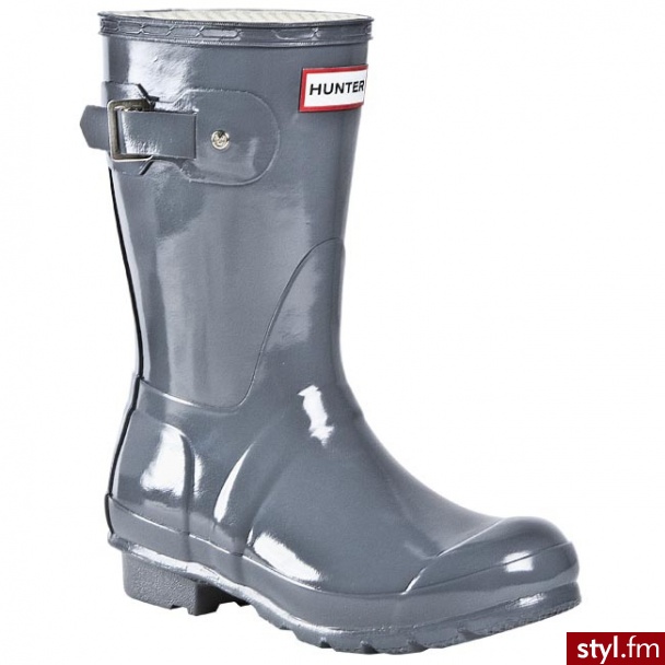 Hunter KALOSZE GRAPHITE W23700 SZARY (GRAPHITE) (Wodoodporne) - Kalosze Buty Moda