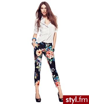 Materiałowe Spodnie Moda
