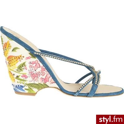 kwieciste letnie klapeczki od Giuseppe Zanotti - 550$ - Pozostałe Buty Moda