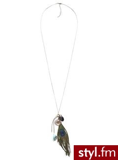 Peacock feather necklace - Antique gold - Promod. Pobrano ze strony: http://www.promod.co.uk/jewellery/necklaces/peacock-feather-necklace-antique-gold-R1290170935.html - Pozostałe Dodatki Moda
