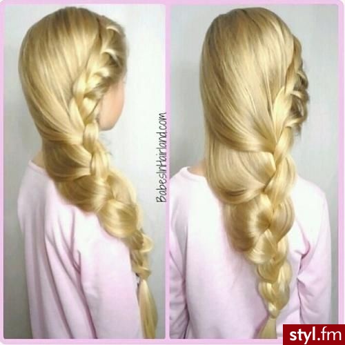 Blond Warkocze Proste Na co dzień Długie Fryzury