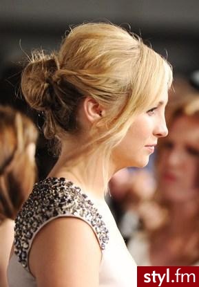 Blond Upięcie Proste Na co dzień Średnie Fryzury
