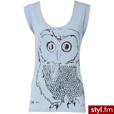 Owl Print Tee - Oasis - Polyvore. Pobrano ze strony: http://www.polyvore.com/owl_print_tee/thing?id=16688380 - Pozostałe Ciuchy Moda