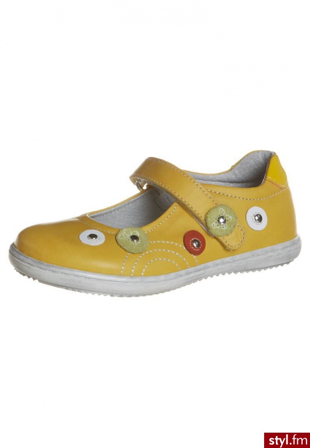 STUPS Baleriny z zapięciem żółty - Balerinki Buty Moda