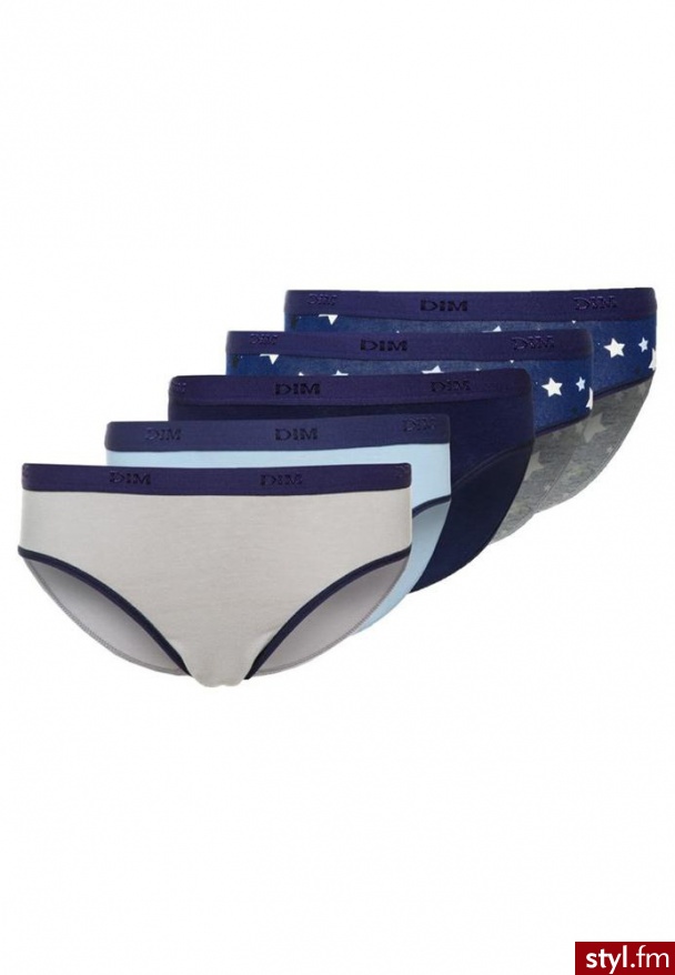 DIM 5 PACK Figi niebieski (6C65380) - Majtki Bielizna Moda