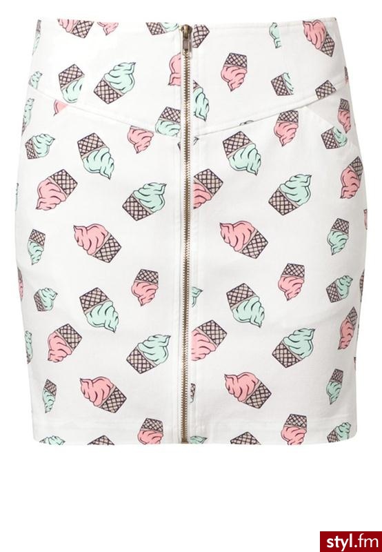 Even&Odd Spódnica mini biały - Pozostałe Spódnice Moda