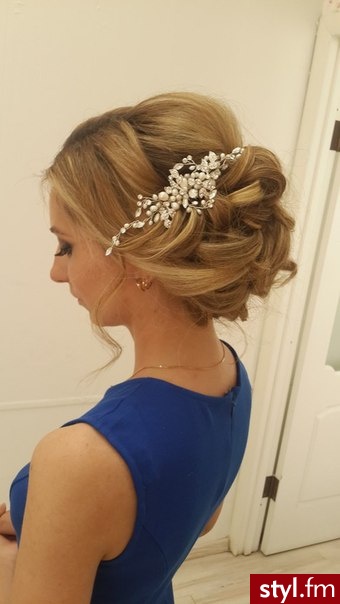 Blond Upięcie Kręcone Ślubne Długie Fryzury
