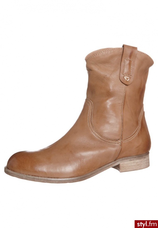 Manas Design Botki kowbojki i motocyklowe brązowy 131D2203CR - Botki Buty Moda
