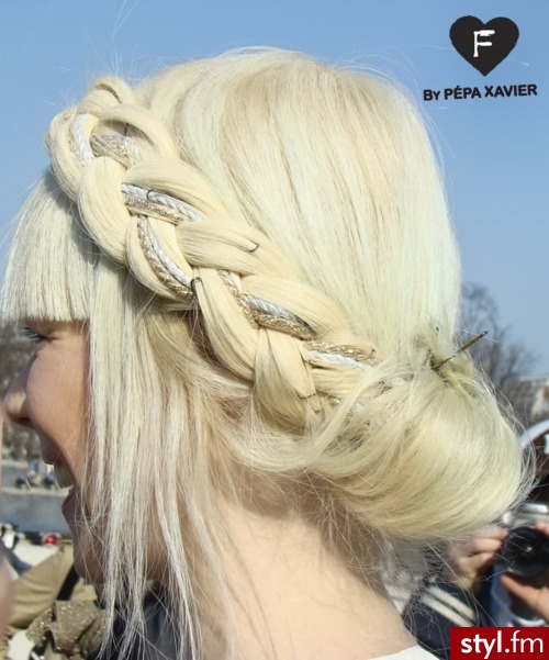 Blond Warkocze Proste Na co dzień Długie Fryzury