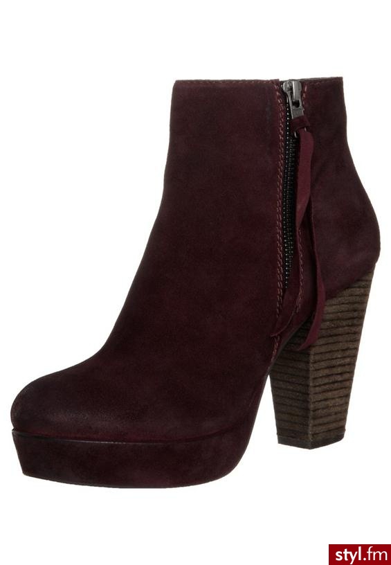 SPM BILBAO Botki na platformie czerwony - Botki Buty Moda
