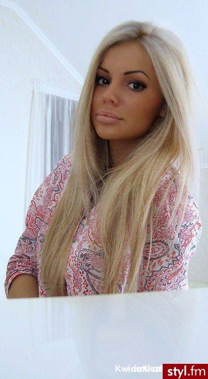 Blond Rozpuszczone Proste Na co dzień Długie Fryzury