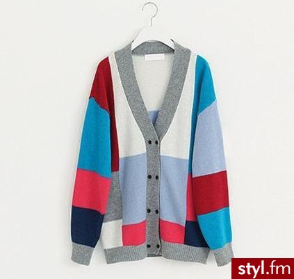 kolorowy sweter - Pozostałe Ciuchy Moda