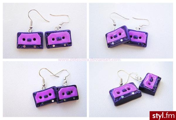 Kolczyki Kasety do kupienia tu : http://www.decobazaar.com/projektanci-adri-742.html - Pozostałe Dodatki Moda