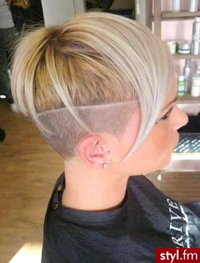 Blond Rozpuszczone Proste z grzywką Na co dzień Krótkie Fryzury