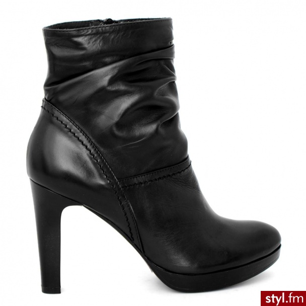Venezia BOTKI NA PLATFORMIE 7503 VIT NERO - Botki Buty Moda
