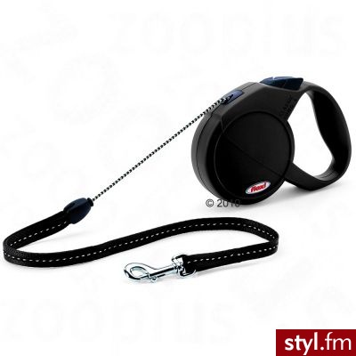 Smycz Flexi Classic Long Small, 7 m - Czarna - Psy Zwierzaki