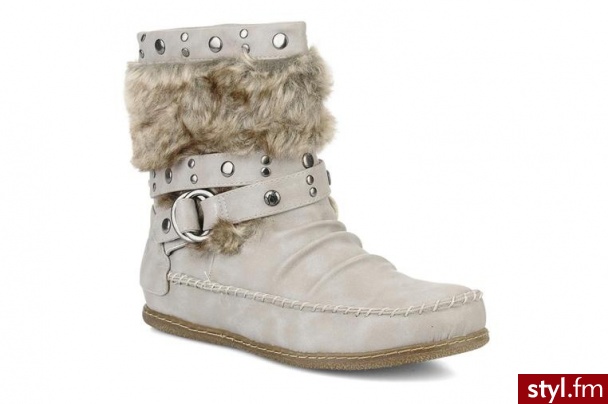 Mustang shoes PÓŁBUTY I BOTKI DUHALIA BY (Szary) - Botki Buty Moda