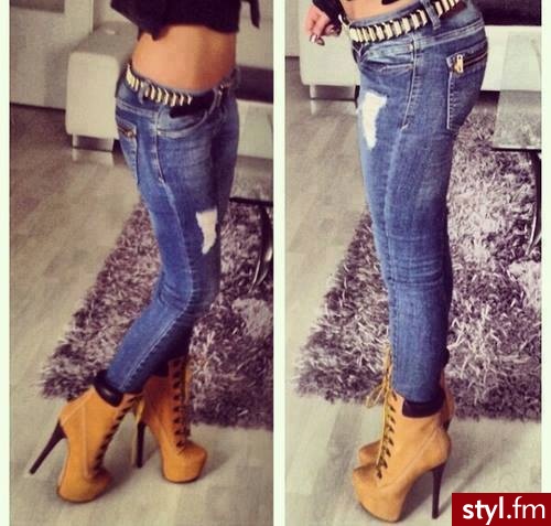 Jeansy Spodnie Moda