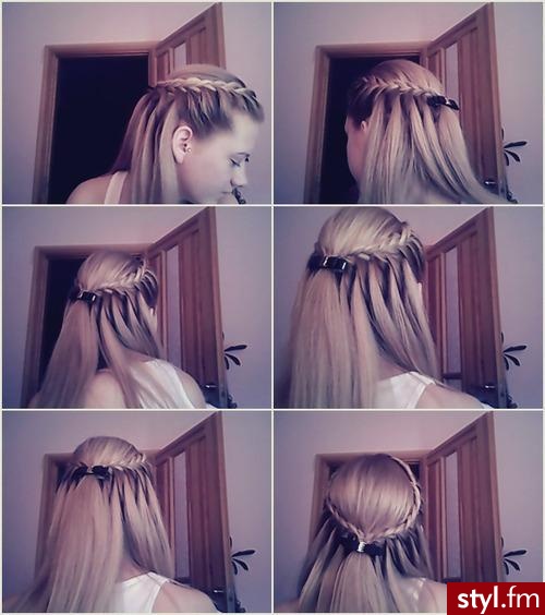 Blond Warkocze Proste Na co dzień Długie Fryzury