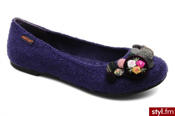 Rocket Dog BALERINKI VIGOR WOOL BY ROCKET DOG (Fioletowy) - Balerinki Buty Moda