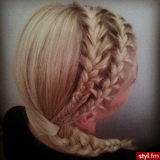 Blond Warkocze Proste Na co dzień Długie Fryzury