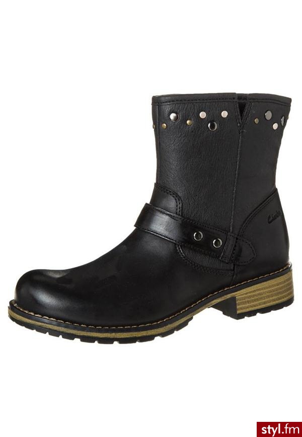 Clarks KELPIE FLARE Botki kowbojki i motocyklowe czarny 20355181 - Pozostałe Buty Moda