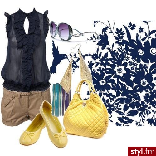 Bluzeczka - Miss Selfridge
Spodenki - Topshop
Baletki - deezee.pl
Torba - accessorybug.com
Kolczyki - Miss Selfridge
Okulary - Monsoon
Bransoletki - New Look - Styler