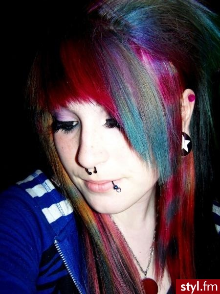 EMO Alternatywne Średnie Fryzury
