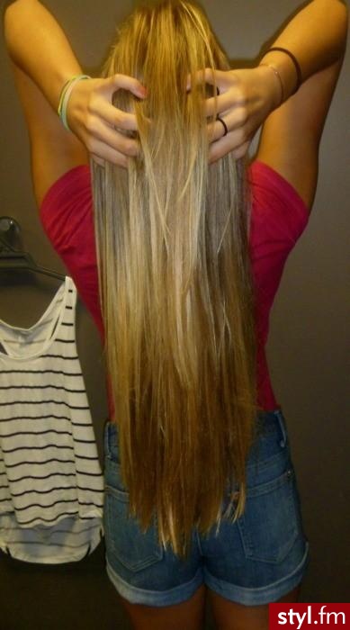Blond Rozpuszczone Proste Na co dzień Długie Fryzury