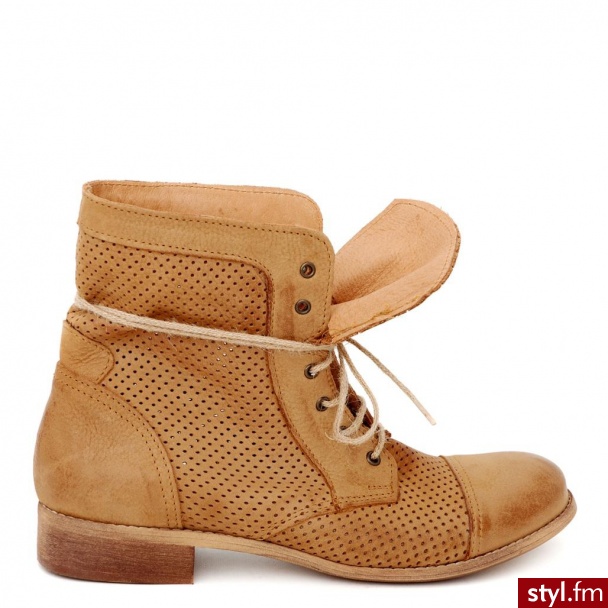 Venezia BOTKI SZNUROWANE FLAVIA-B N CU - Botki Buty Moda