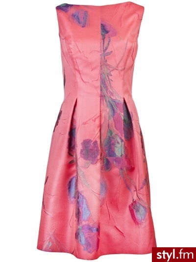 LELA ROSE Sleeveless floral dress - Dzienne Sukienki Moda