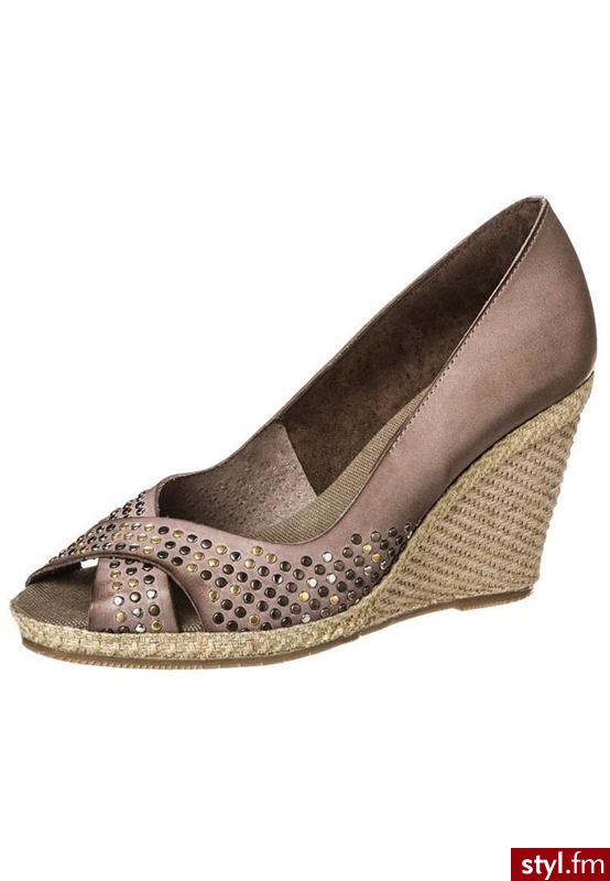 Billi Bi Czółenka na koturnie brązowy 740072 - Czółenka Buty Moda
