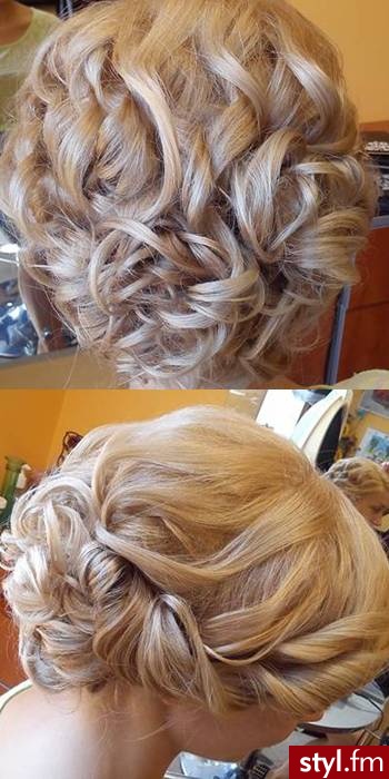 Blond Upięcie Kręcone Ślubne Długie Fryzury