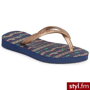 Havaianas Japonki Dziecko SLIM GARDEN NAVY - Klapki Buty Moda