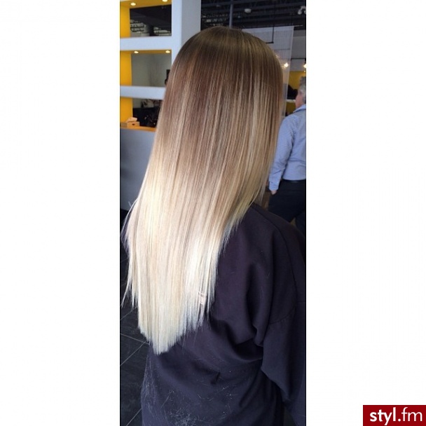 Blond Rozpuszczone Proste Na co dzień Długie Fryzury
