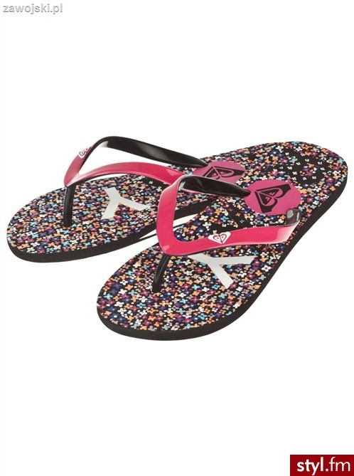 ROXY Japonki Klapnki BARCELONA Blk Basen Plaża - Klapki Buty Moda