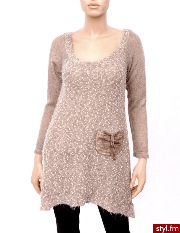 Unisono TUNIKA 3395 FANGO - Tuniki Ciuchy Moda