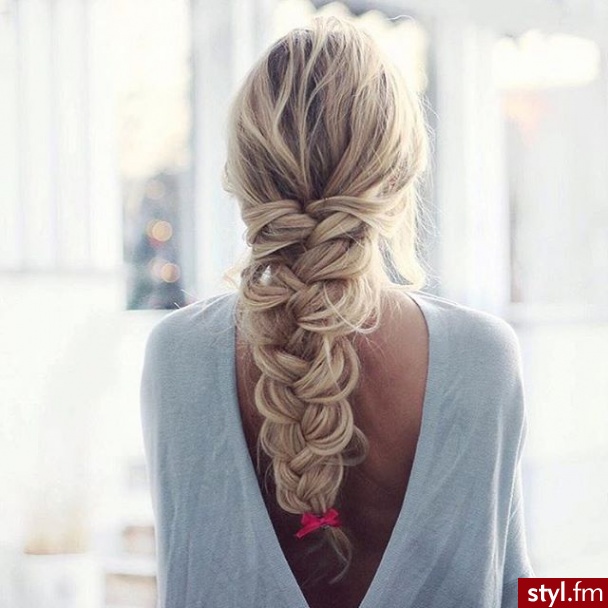Blond Warkocze Kręcone Na co dzień Długie Fryzury
