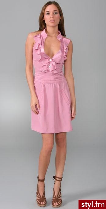 elegancka sukienka w kolorze delikatnego różu - Sunner - 288$ - Pozostałe Ciuchy Moda