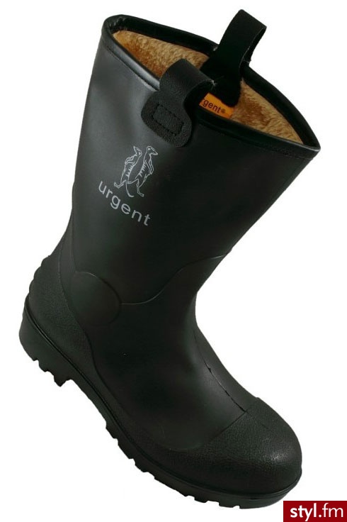 BUTY GUMOWCE OCIEPLANE KALOSZE GUMOFILCE URGENT 401 - Kalosze Buty Moda