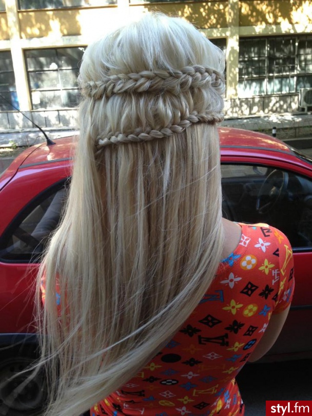 Blond Rozpuszczone Proste Na co dzień Długie Fryzury