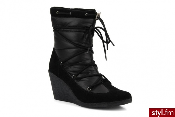 No Name Półbuty i botki Choko ski boots (Czarny) - Botki Buty Moda
