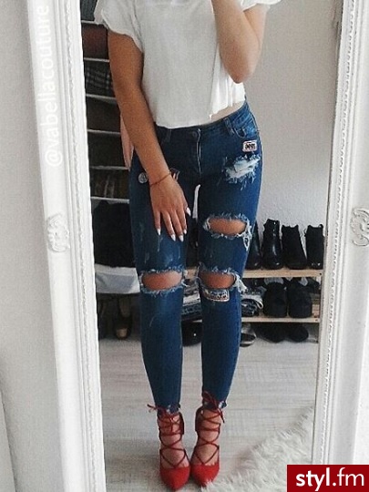 Jeansy Spodnie Moda