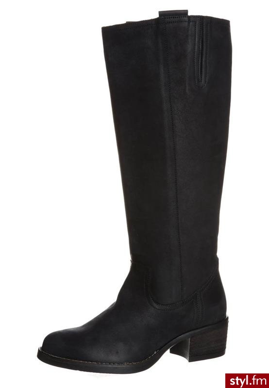 Zign Kozaki  czarny - Kozaki Buty Moda