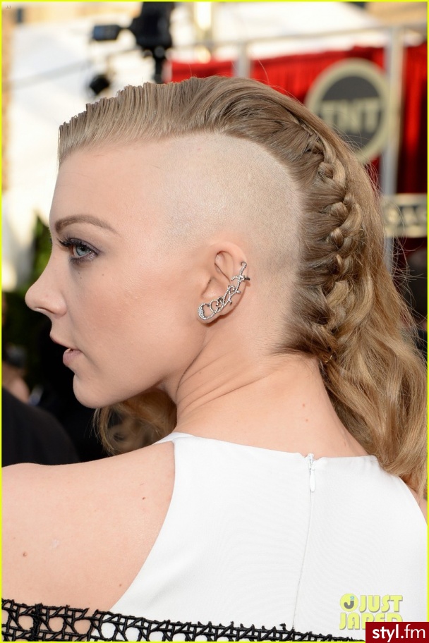 Natalie Dormer - Tribale - wzory na głowie Alternatywne Krótkie Fryzury