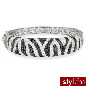 Zebra Design 18k White Gold Black Diamond Bangle Bracelet on... - Polyvore. Pobrano ze strony: http://www.polyvore.com/zebra_design_18k_white_gold/thing?id=12869414 - Pozostałe Dodatki Moda
