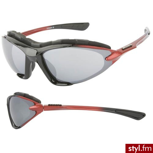 Okulary Accent TYPHOON czerwono-czarne - Okulary Dodatki Moda