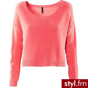 H&M coral knit sweater - Polyvore. Pobrano ze strony: http://www.polyvore.com/coral_knit_sweater/thing?id=29571900 - Misz-masz